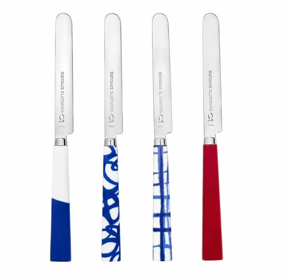 Crate & Barrel Como PAOLA NAVONE STAINLESS FLATWARE 4 Pc. Knives